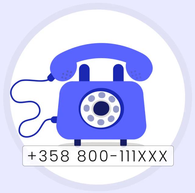 finland toll free number below the ancient bakelite telephone