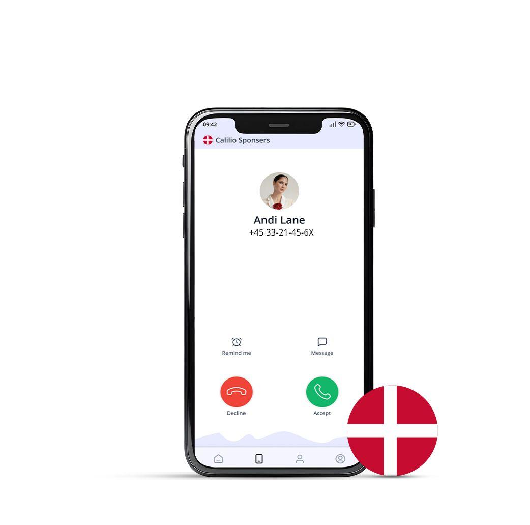 dailing interface of denmark virtual number