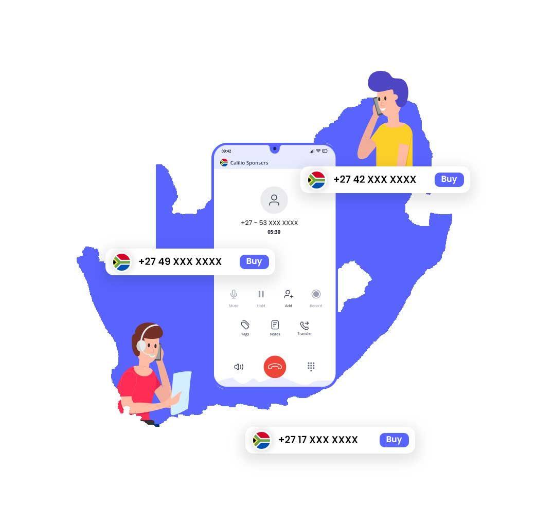 dailing interface of south africa in mobile