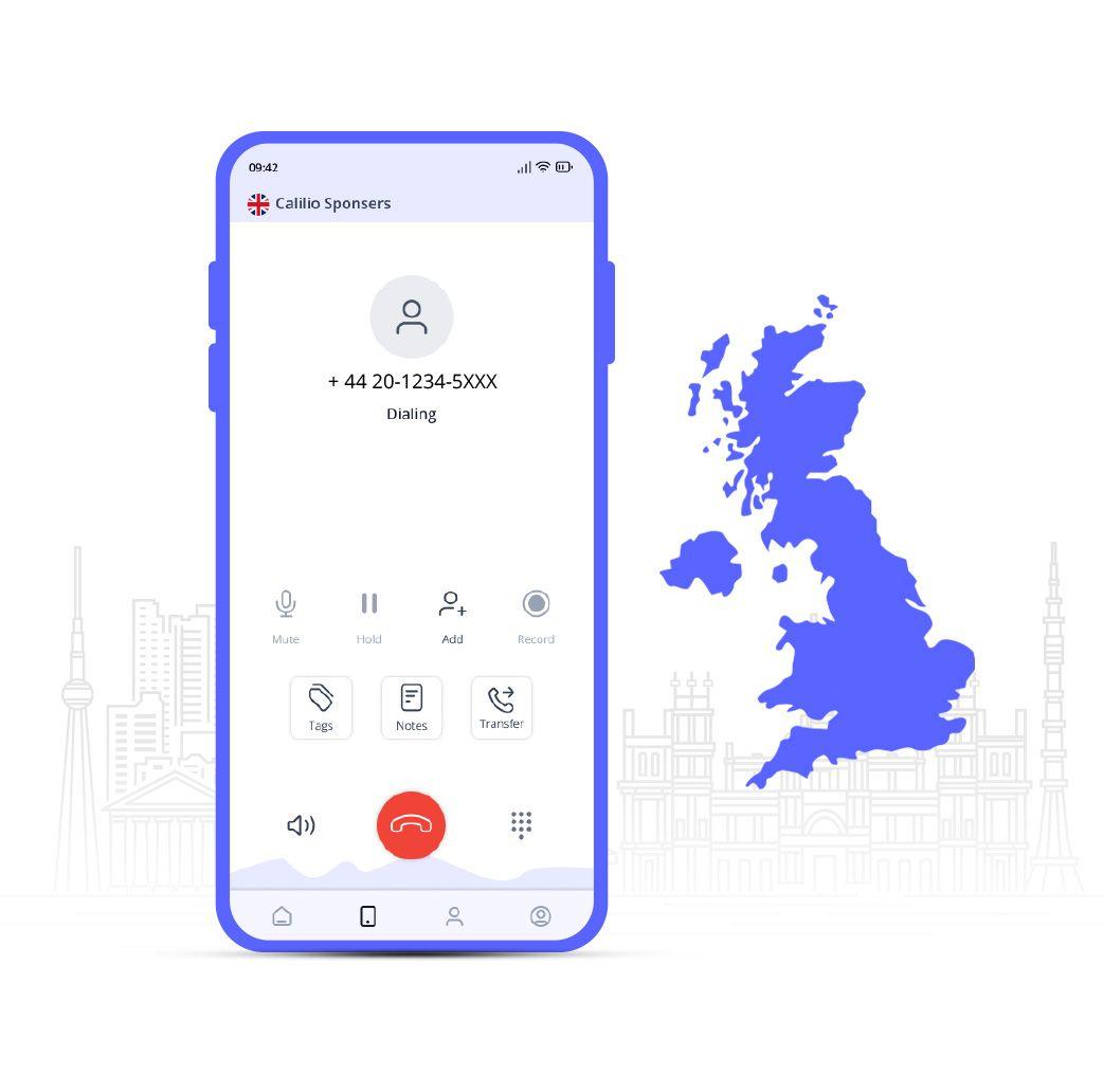  dialing interface of uk phone number