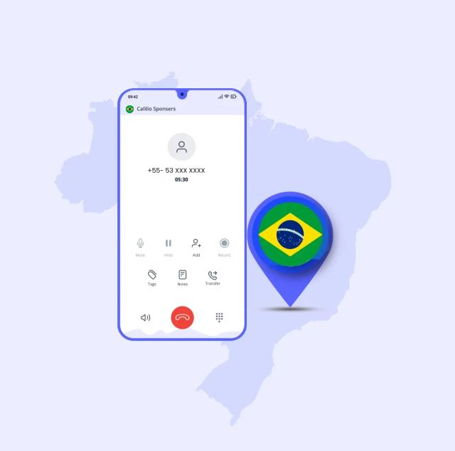 brazil local number pinned in a mobile phone