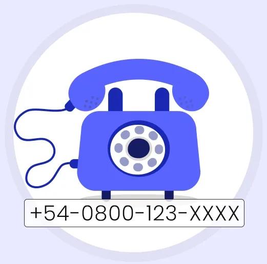 toll free number of argentina with a traditional telephone
