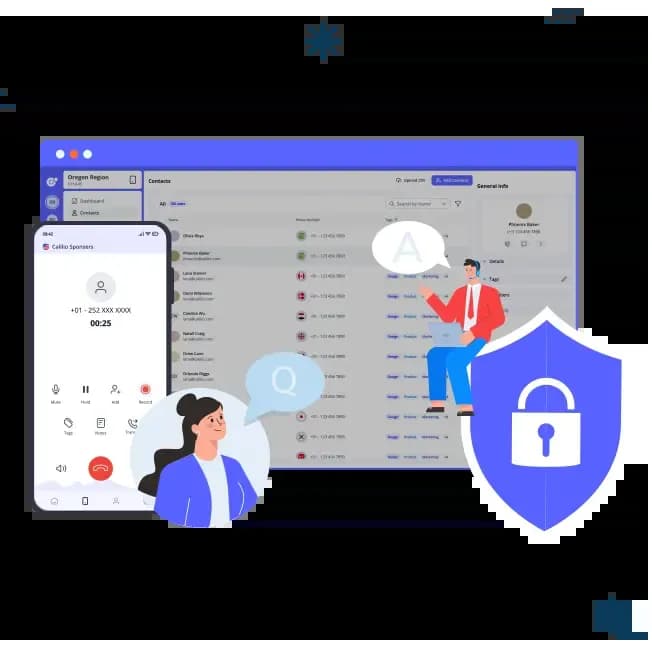 Calilio advanced security and proper call management