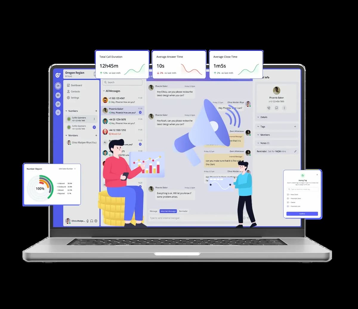 Business using 579 area code number