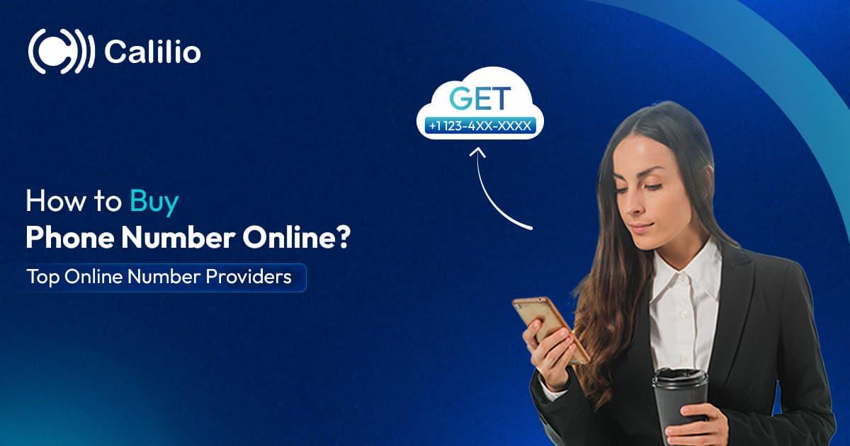 girl about to buy phone number online via her phone