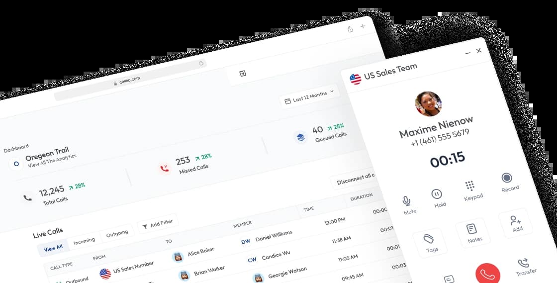 call monitoring features on calilio
