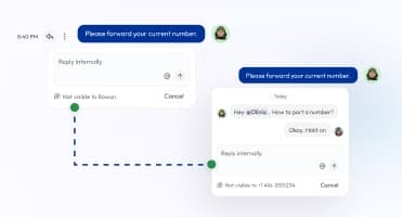 internal team messaging feature