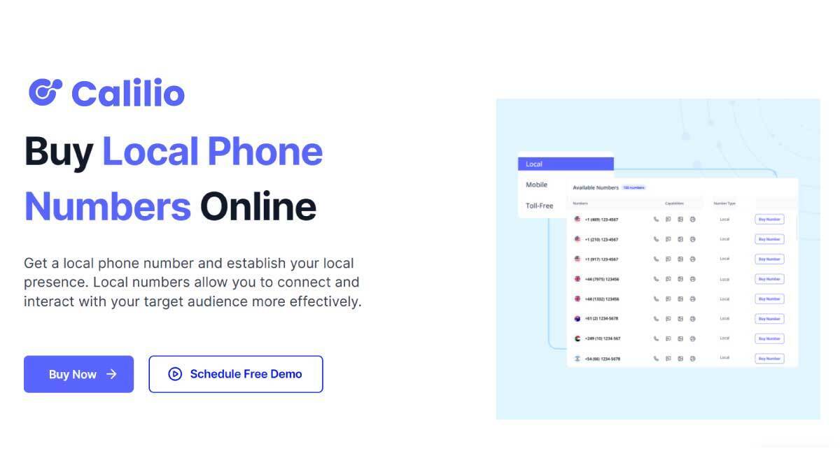 Get Local Phone Numbers For Local Business Presence Calilio